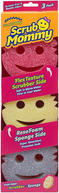 Scrub Daddy Scrub Mommy Sponges - Dish Scrubber + Non-Scratch Cleaning Sponges Kitchen, Bathroom + Multi-Surface Safe - Stain + Odor Resistant Dual-Sided Dish Sponges for Scrubbing (3 Count)