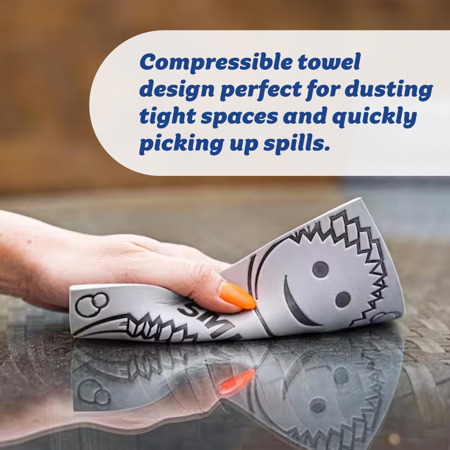 Scrub Daddy Damp Duster Sponge & Towel Bundle - 4 Dusting Sponges & 4 Damp Duster Towels - Swipe & Polish Blinds, Baseboards, Furniture & More (8 Piece Bundle)