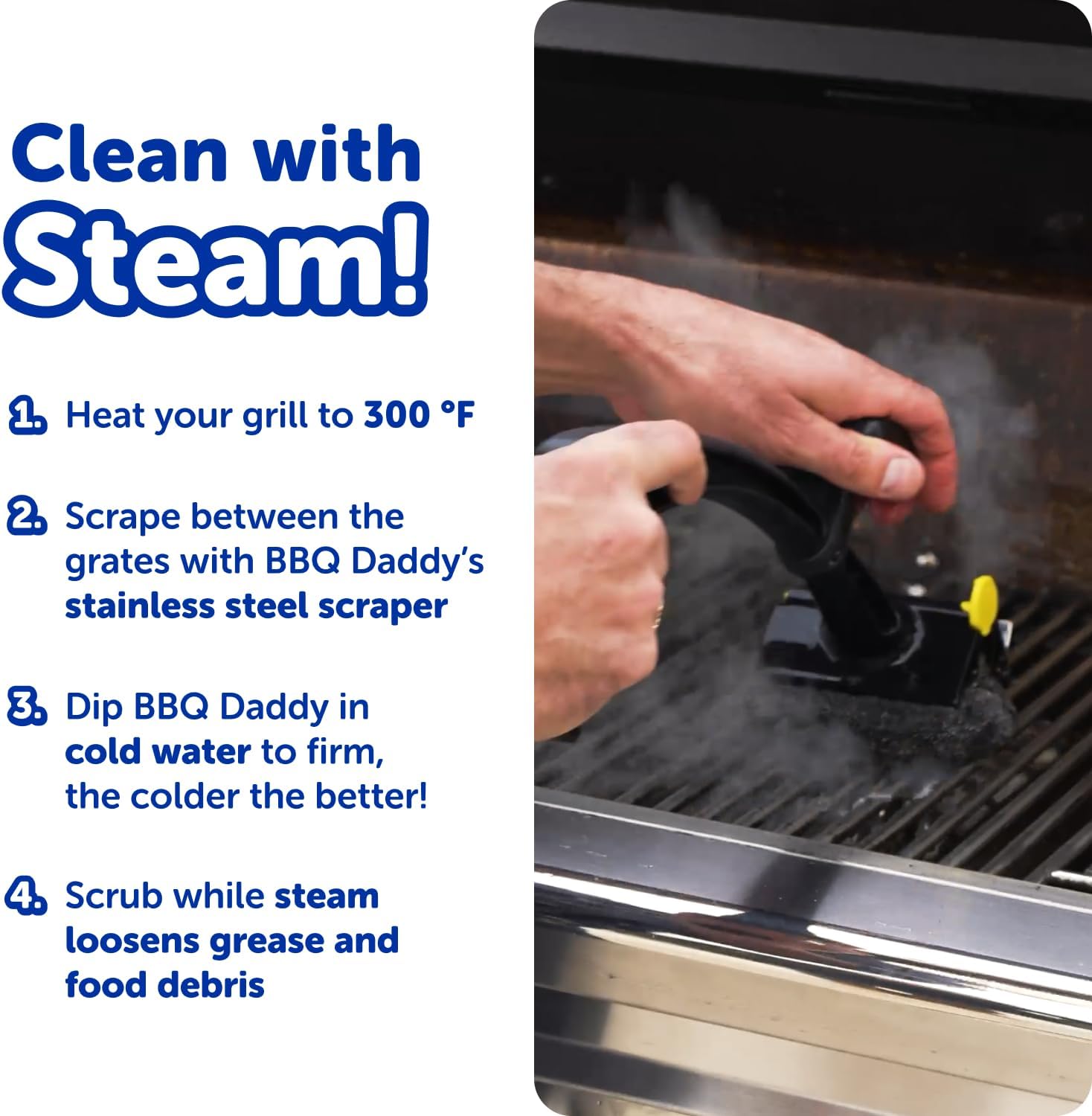 Scrub Daddy Household Cleaning + BBQ Bundle - BBQ Daddy Bristle Free Grill Brush - 2 Microfiber Cleaning Towels - All Purpose Cleaner PowerPaste Cleaning Paste + Scrub Mommy Sponge