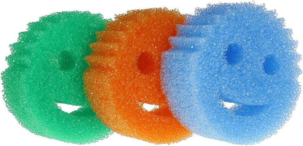 Scrub Daddy Colors Sponge Set, FlexTexture, 3ct Pack of 2 | Temperature Responsive | Deep Cleaning | Dishwasher Safe | Multi-use