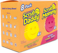 Scrub Daddy 4 Scrub Daddy Sponges & 4 Scrub Mommy Kitchen Sponges - Scratch-Free for Dishes & Multipurpose Cleaning - BPA Free & Made with Polymer Foam - Stain & Odor Resistant (8 Pack)