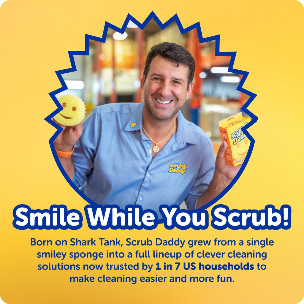 Scrub Daddy 4 Scrub Daddy Sponges & 4 Scrub Mommy Kitchen Sponges - Scratch-Free for Dishes & Multipurpose Cleaning - BPA Free & Made with Polymer Foam - Stain & Odor Resistant (8 Pack)