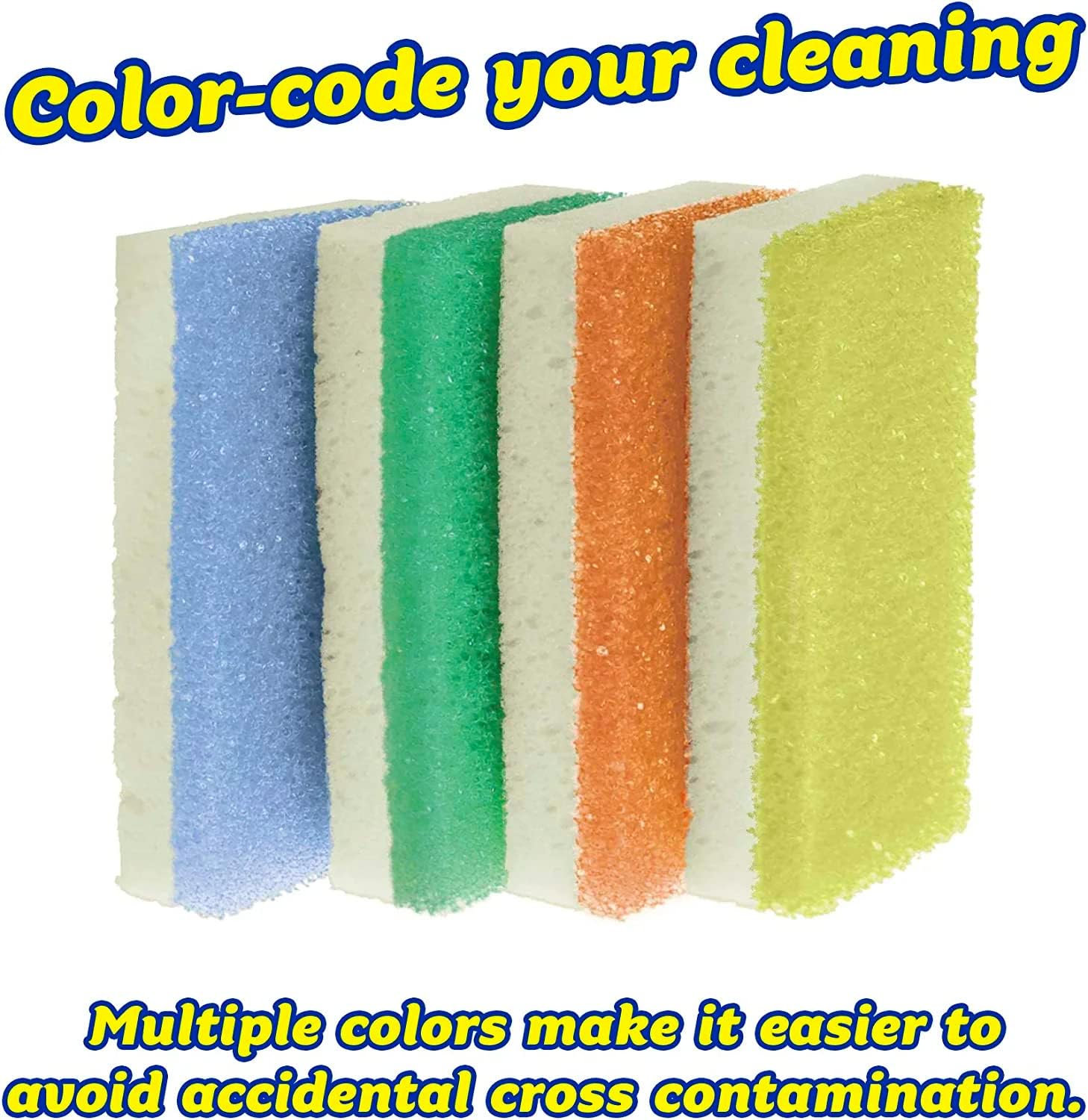 Scrub Daddy Extra Large Sponge Daddy - Bulk Kitchen Sponges for Cleaning Different Rooms & Surfaces - Dual-Sided Dish Scrubber with FlexTexture Foam (18 Count)