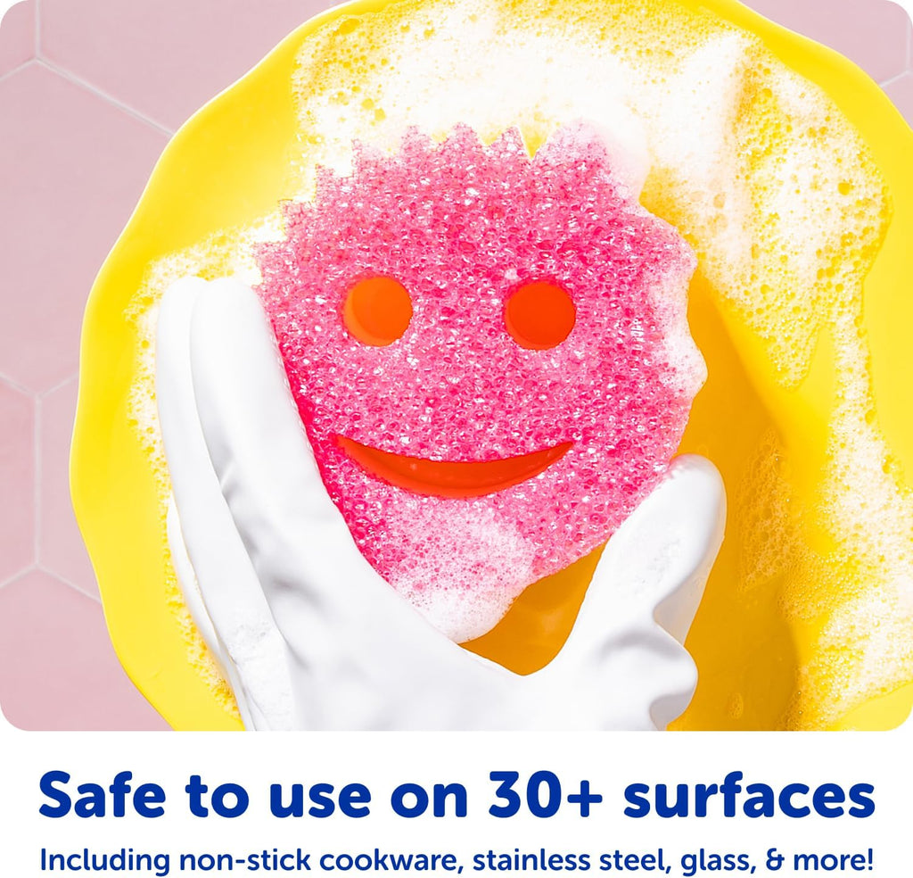 Scrub Daddy 4 Scrub Daddy Sponges & 4 Scrub Mommy Kitchen Sponges - Scratch-Free for Dishes & Multipurpose Cleaning - BPA Free & Made with Polymer Foam - Stain & Odor Resistant (8 Pack)